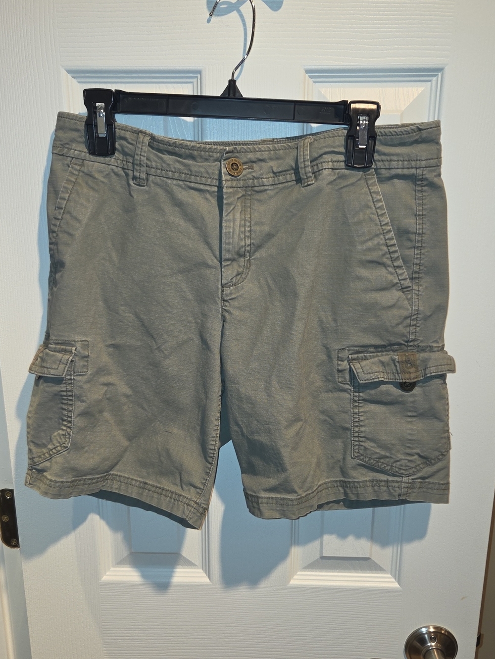 Eddie Bauer Women's Cargo Shorts in Olive Green